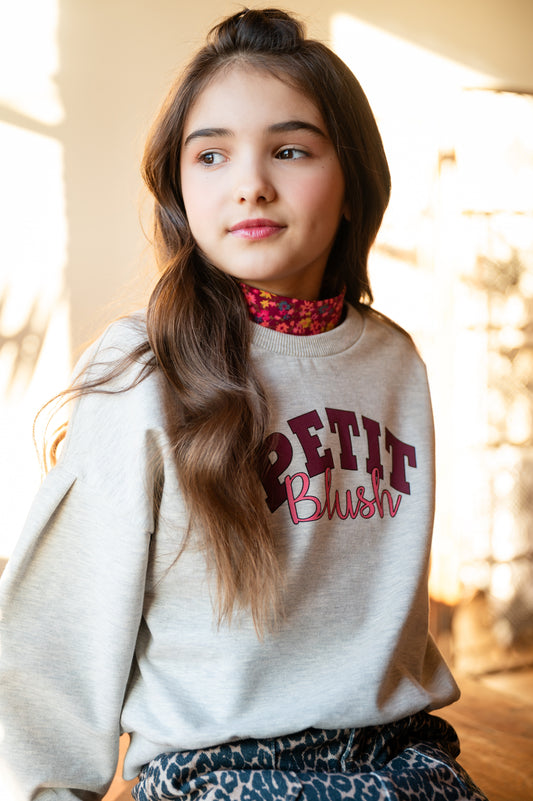 EASY SWEATER LOGO GREY MELANGE