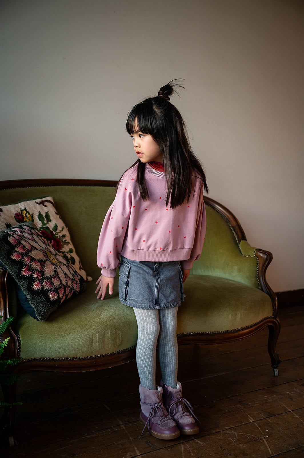 CARGO SKIRT WASHED GREY