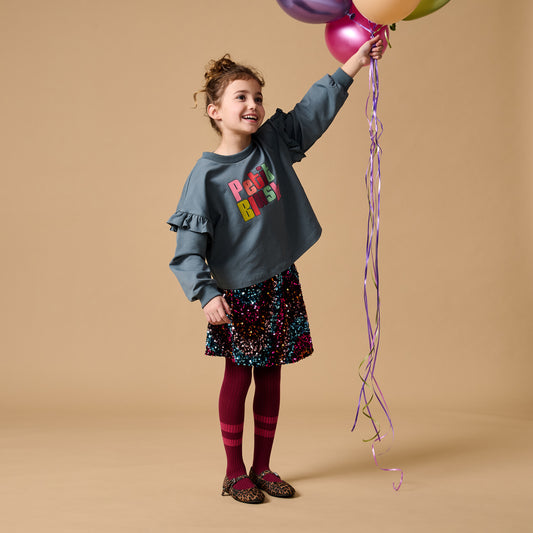 SEQUINS SKIRT MULTI COLOR