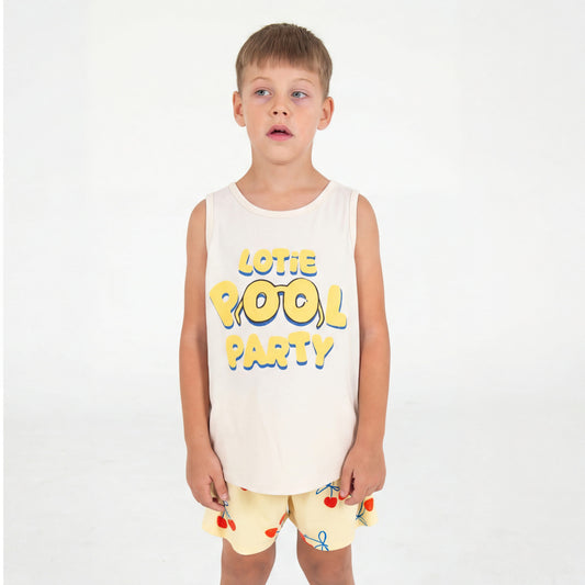 TANK TOP OFF WHITE LOTIE POOL PARTY