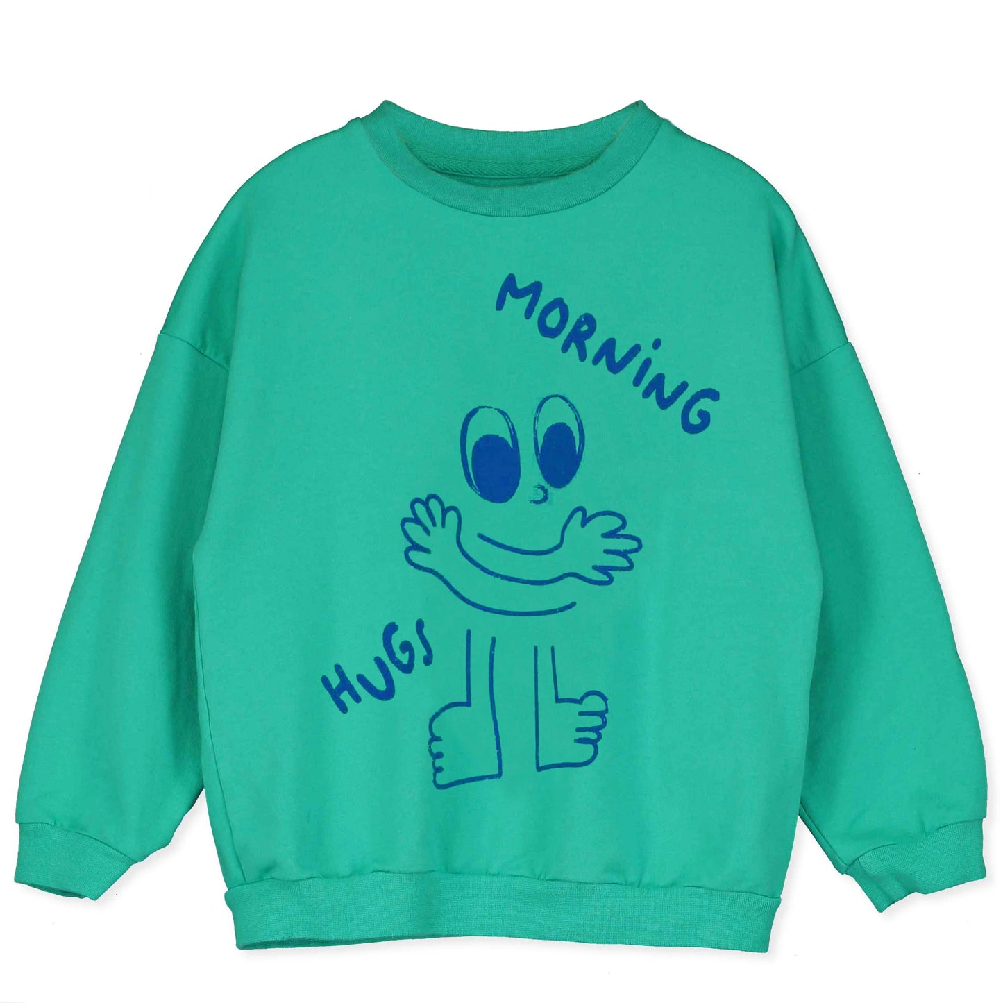 SWEATSHIRT GREEN MORNING HUGS