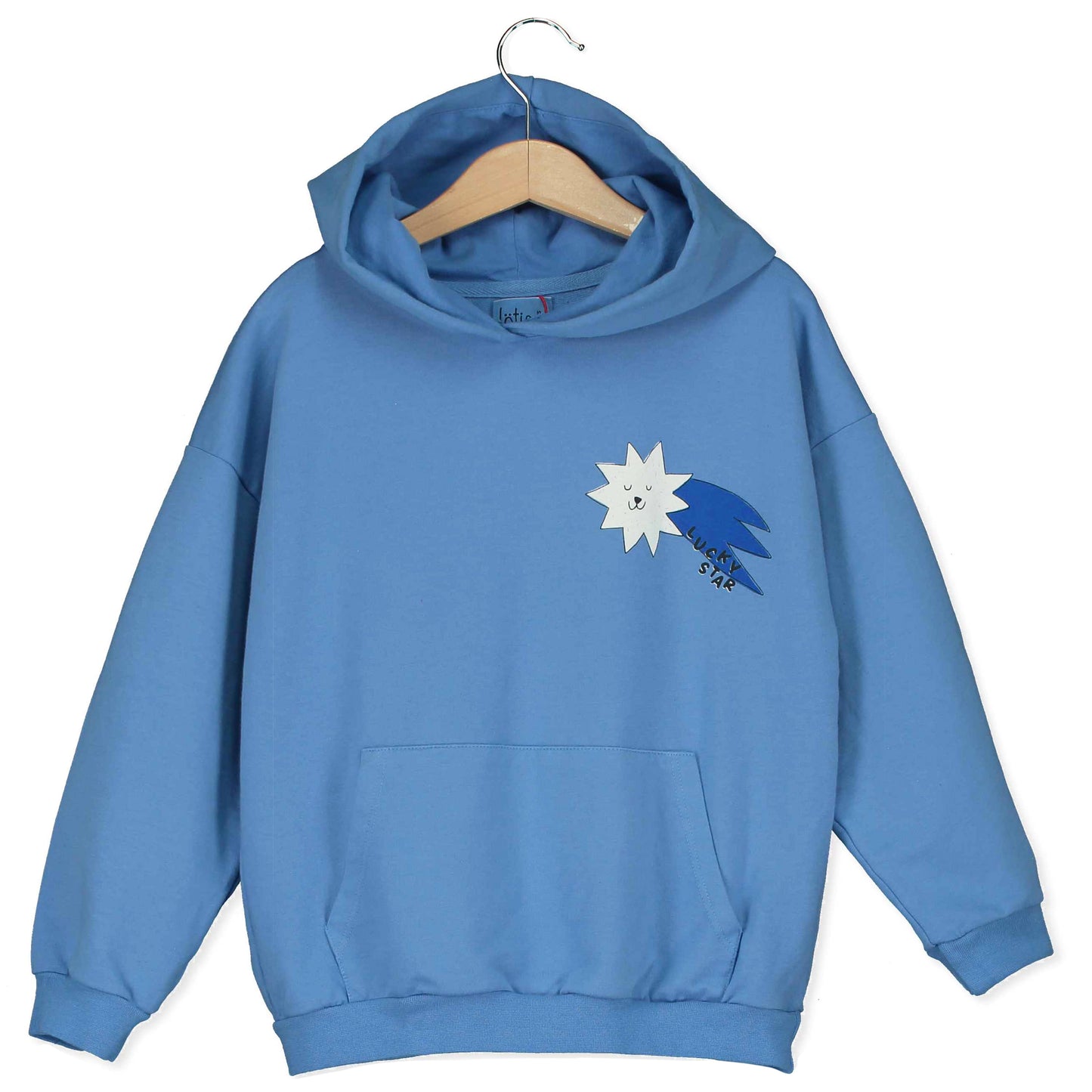 HOODED SWEATSHIRT BAJA BLUE LUCKY STAR