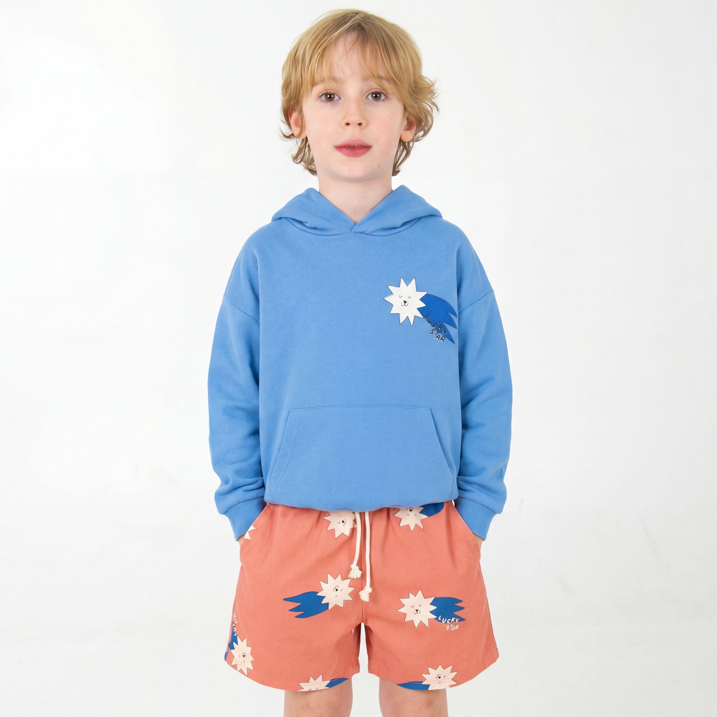 HOODED SWEATSHIRT BAJA BLUE LUCKY STAR