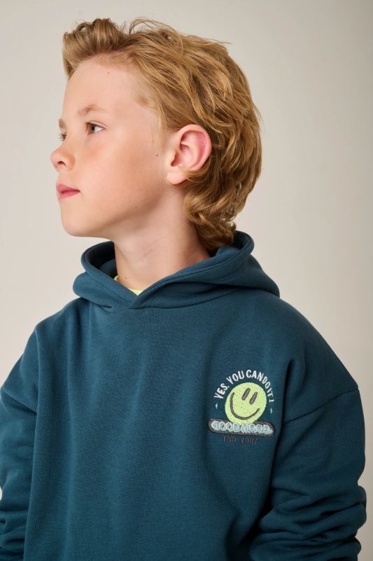 HOODIE SHOOTER GROENBLAUW
