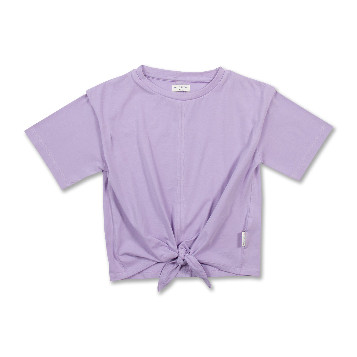 KNOTTED T-SHIRT PURPLE ROSE