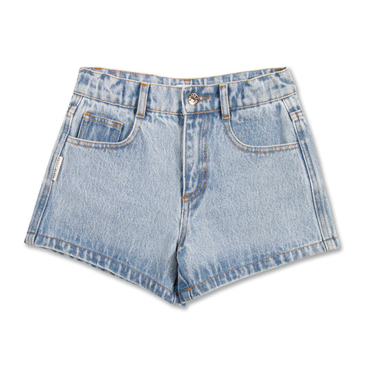 JEANS SHORT LIGHT BLUE WASHED
