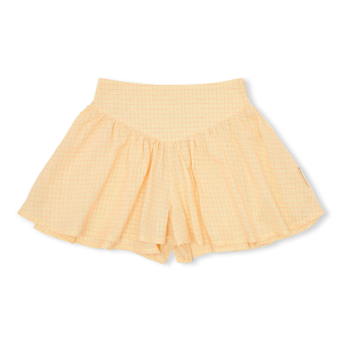 ROMANTIC SHORT CHECK BUTTER YELLOW