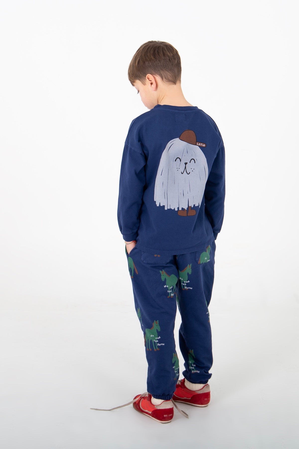 HEAVYWEIGHT COTTON NAVY MONSTER TSHIRT