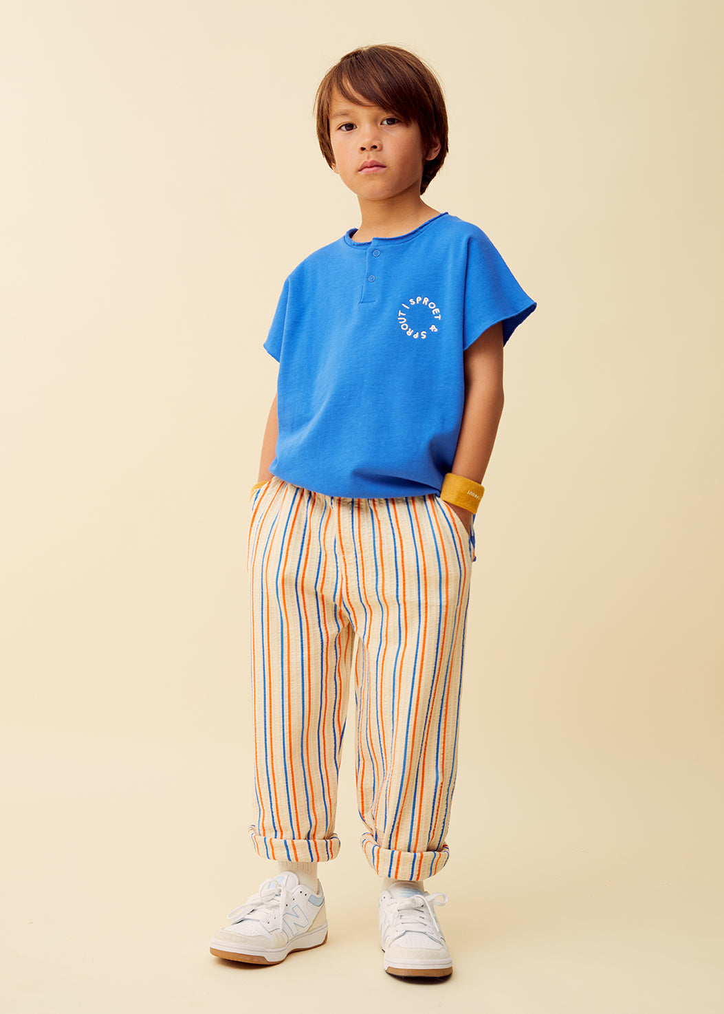 CHINO PANTS SMALL STRIPES SESAME