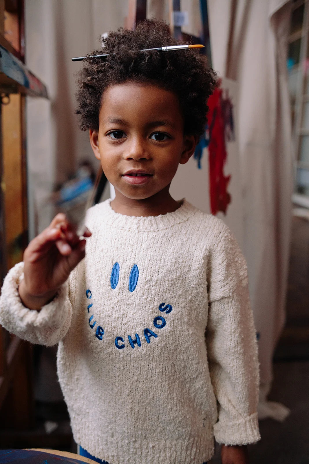 SWEATER BOUCLE CLUB CHAOS