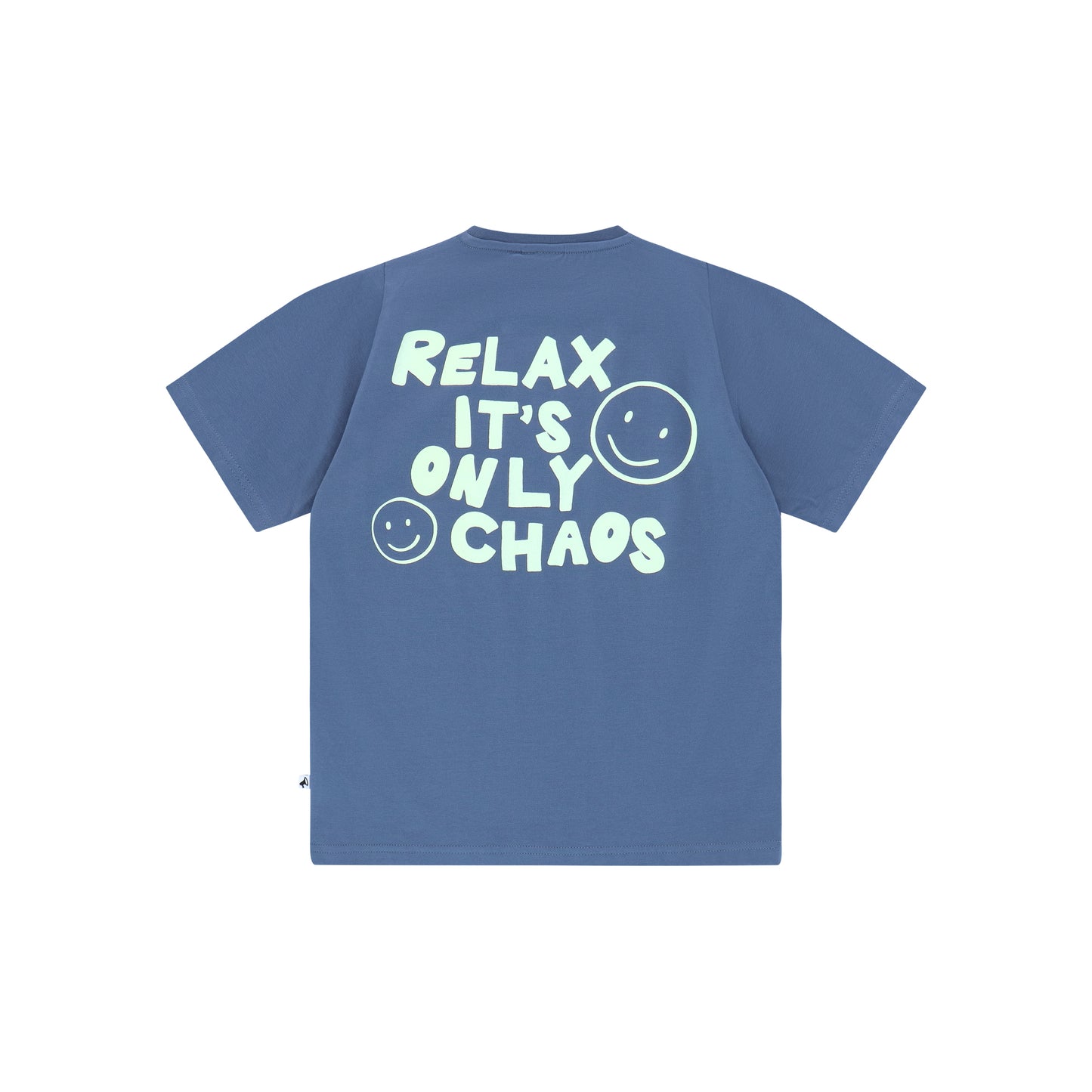 T-SHIRT RELAX IT'S ONLY CHAOS VINTAGE INDIGO