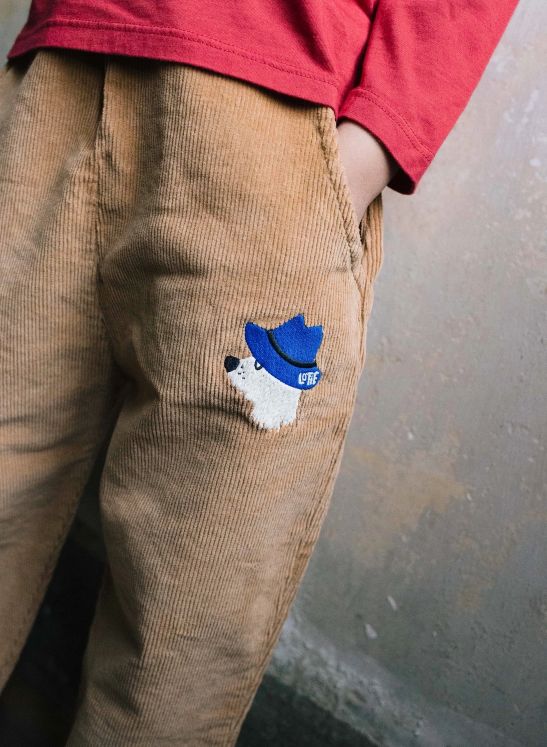 CORDUROY WIDE PANTS CHILL DOG TOASTED