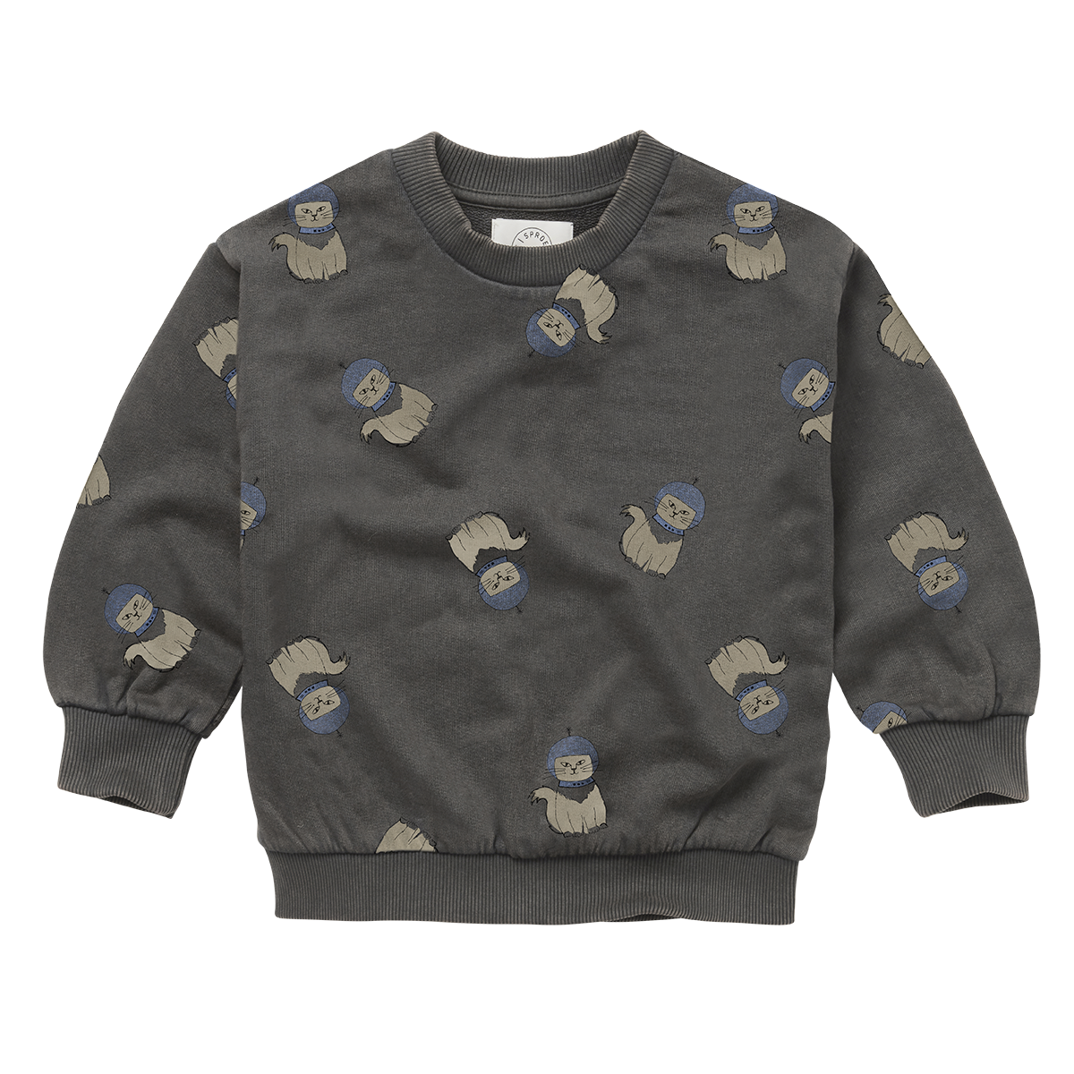 SWEATSHIRT SPACE CAT PRINT