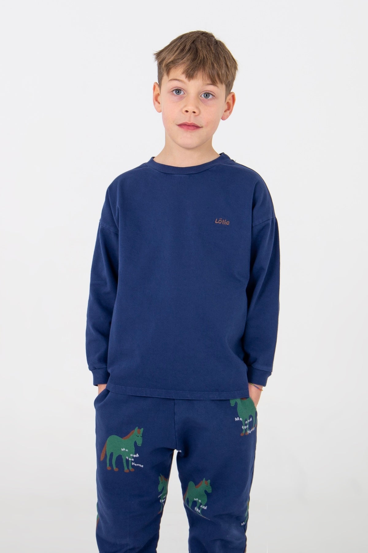 HEAVYWEIGHT COTTON NAVY MONSTER TSHIRT