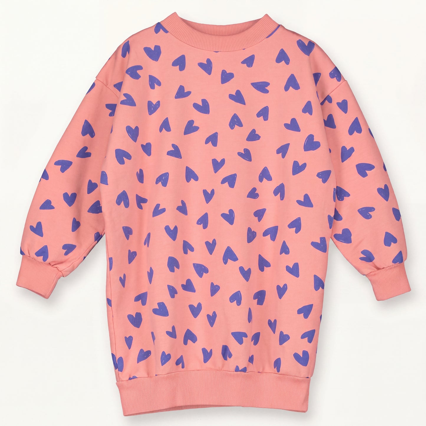 HEARTS PEACH ROSE LONG SWEATDRESS