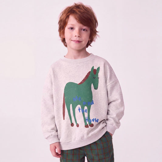 ME AND THE HORSE GREY MELANGE SWEATSHIRT