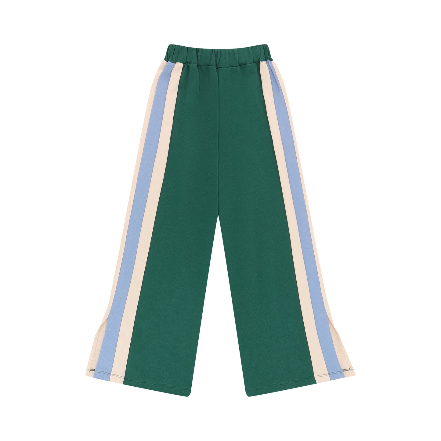 COLOUR BLOCK WIDE JOG PANTS JASPER/CRYSTAL GRAY/BRUNNERA BLUE