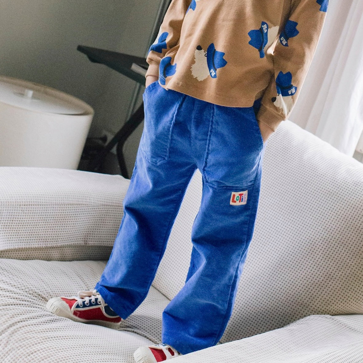 CORDUROY CASUAL PANTS INK BLUE